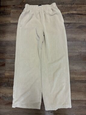 BDG Off-White Corduroy Wide Leg Pants